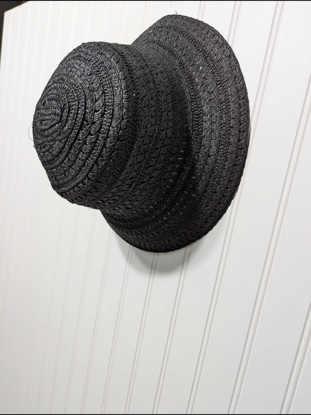 Time and Tru Black Straw Sun Hat
